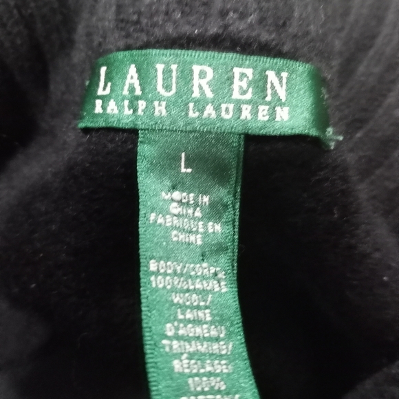 Ralph Lauren Black knit double breasted sweater size Large - Picture 5 of 5